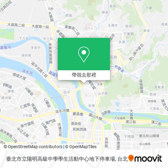 臺北市立陽明高級中學學生活動中心地下停車場地圖