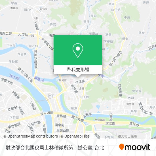 財政部台北國稅局士林稽徵所第二辦公室地圖