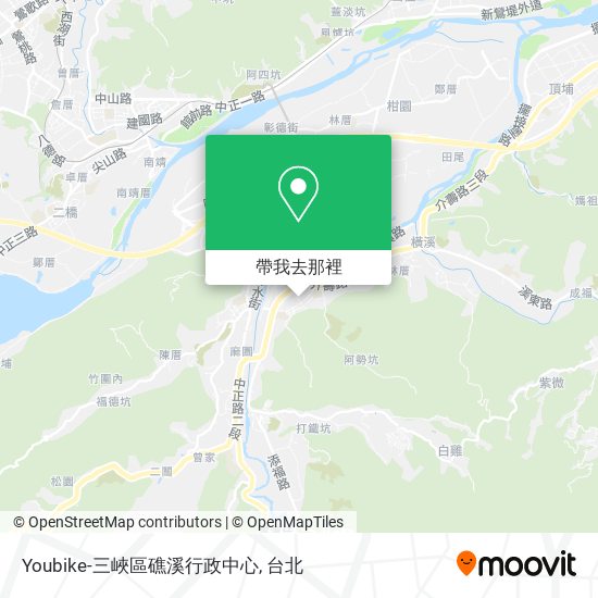 Youbike-三峽區礁溪行政中心地圖