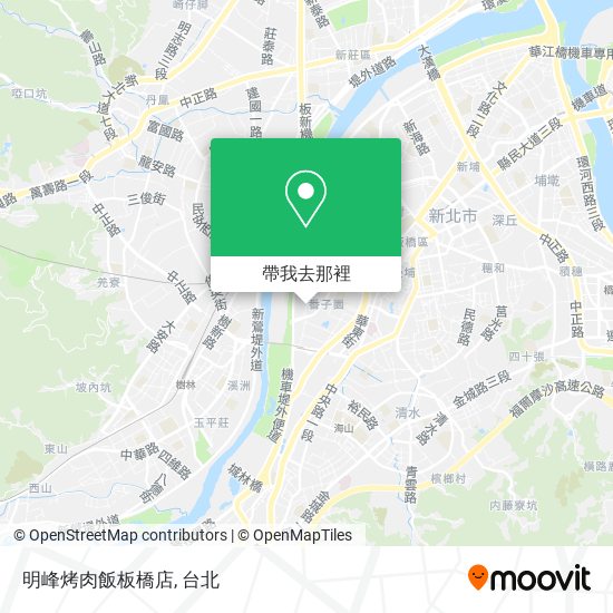 明峰烤肉飯板橋店地圖