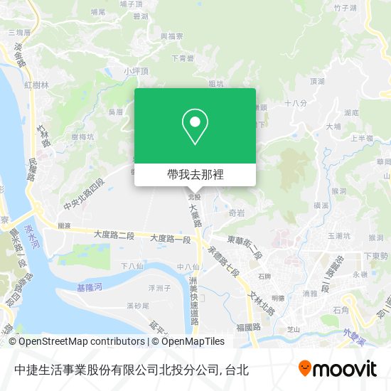 中捷生活事業股份有限公司北投分公司地圖