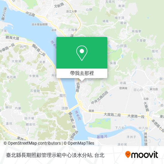 臺北縣長期照顧管理示範中心淡水分站地圖