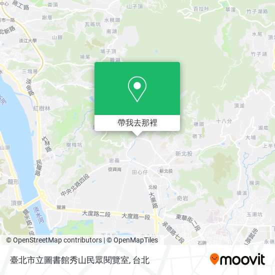 臺北市立圖書館秀山民眾閱覽室地圖