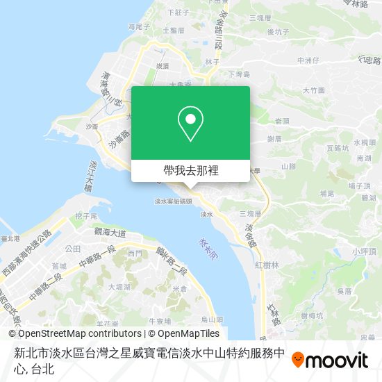 新北市淡水區台灣之星威寶電信淡水中山特約服務中心地圖