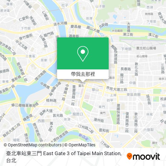臺北車站東三門 East Gate 3 of Taipei Main Station地圖
