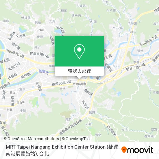 MRT Taipei Nangang Exhibition Center Station (捷運南港展覽館站)地圖