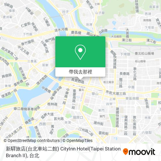 新驛旅店(台北車站二館) CityInn Hotel(Taipei Station Branch II)地圖