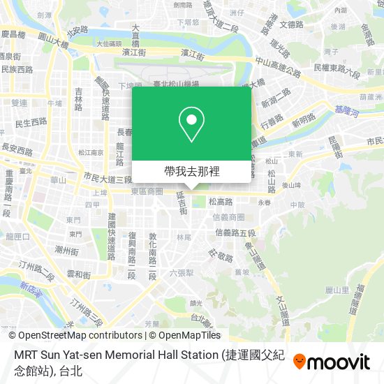MRT Sun Yat-sen Memorial Hall Station (捷運國父紀念館站)地圖