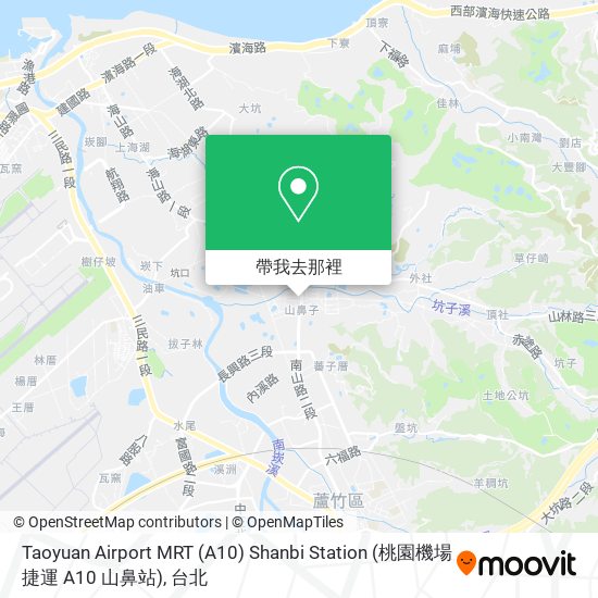 Taoyuan Airport MRT (A10) Shanbi Station (桃園機場捷運 A10 山鼻站)地圖