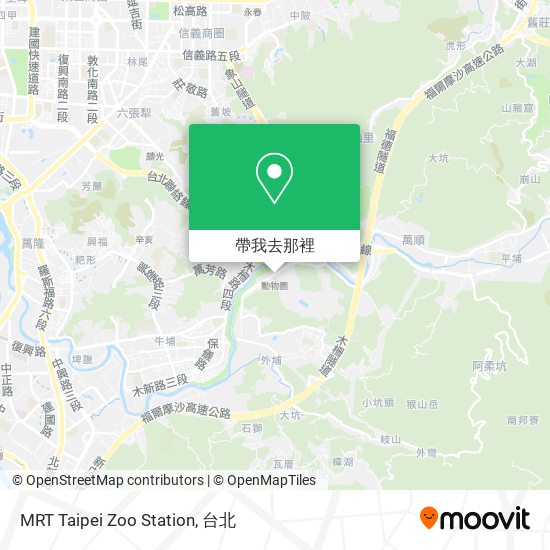 MRT Taipei Zoo Station地圖