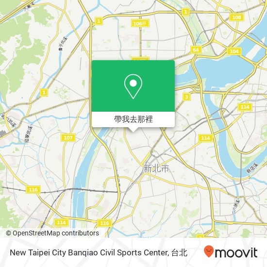 New Taipei City Banqiao Civil Sports Center地圖