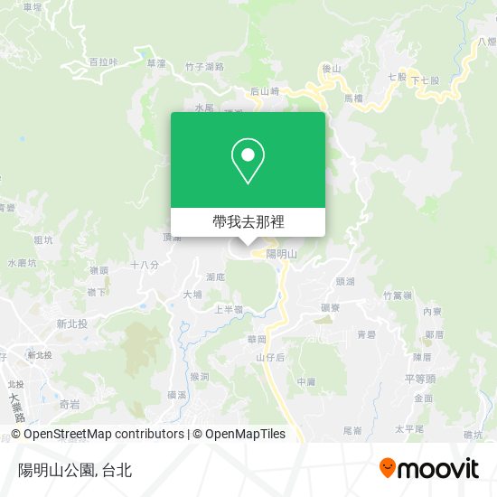 陽明山公園地圖
