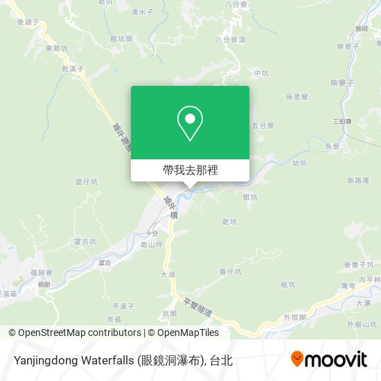 Yanjingdong Waterfalls (眼鏡洞瀑布)地圖