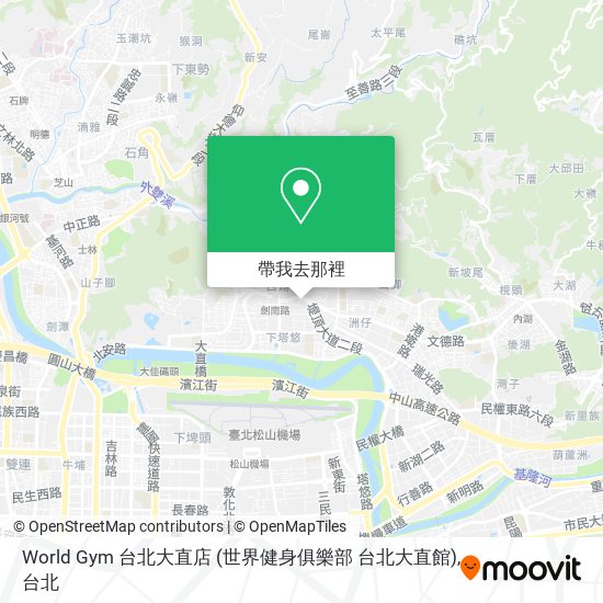 World Gym 台北大直店 (世界健身俱樂部 台北大直館)地圖