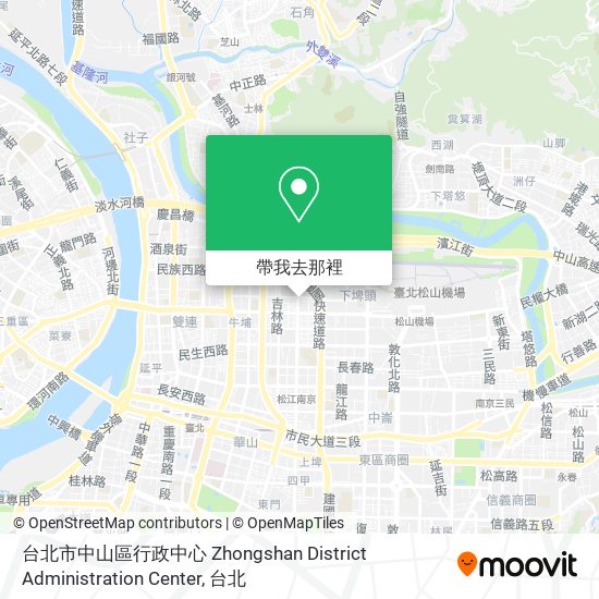 台北市中山區行政中心 Zhongshan District Administration Center地圖