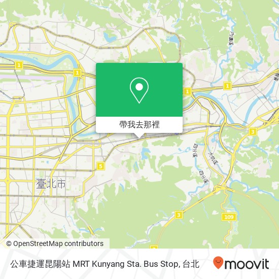 公車捷運昆陽站 MRT Kunyang Sta. Bus Stop地圖