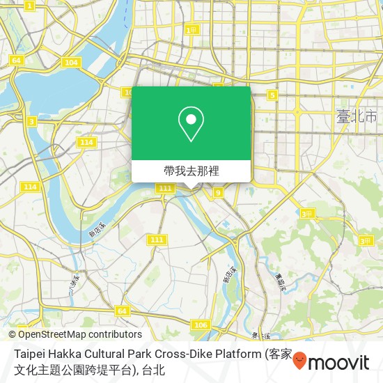 Taipei Hakka Cultural Park Cross-Dike Platform (客家文化主題公園跨堤平台)地圖