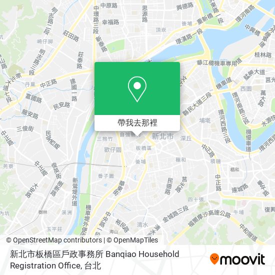 新北市板橋區戶政事務所 Banqiao Household Registration Office地圖
