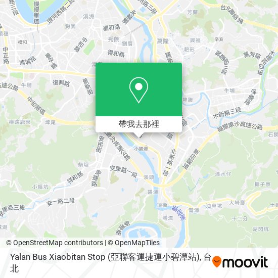 Yalan Bus Xiaobitan Stop (亞聯客運捷運小碧潭站)地圖