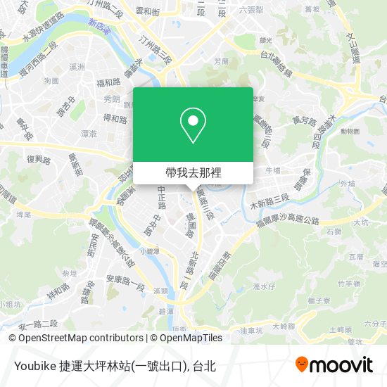 Youbike 捷運大坪林站(一號出口)地圖