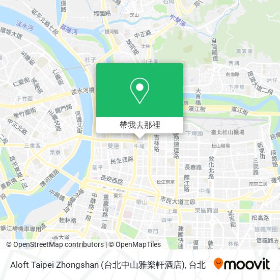 Aloft Taipei Zhongshan (台北中山雅樂軒酒店)地圖