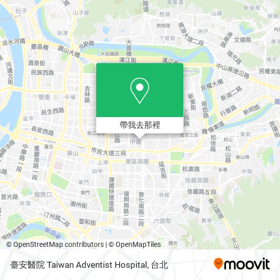 臺安醫院 Taiwan Adventist Hospital地圖