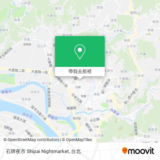 石牌夜市 Shipai Nightmarket地圖