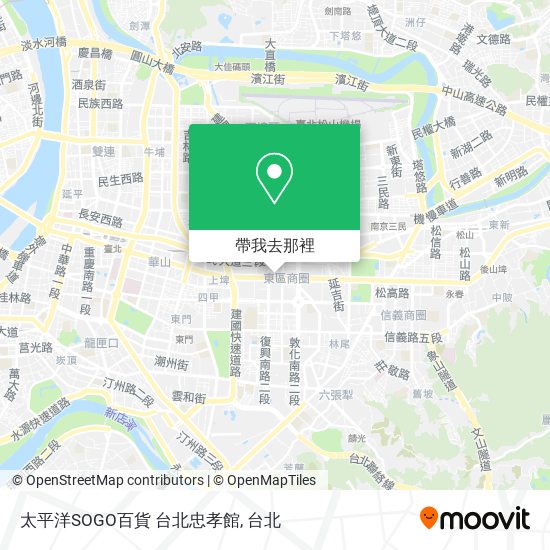 太平洋SOGO百貨 台北忠孝館地圖