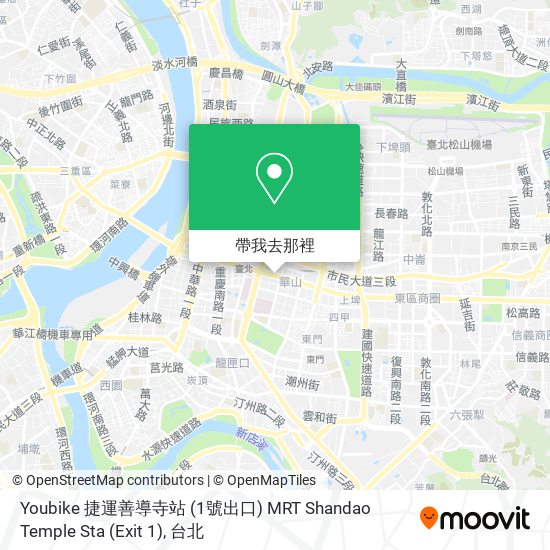Youbike 捷運善導寺站 (1號出口) MRT Shandao Temple Sta (Exit 1)地圖