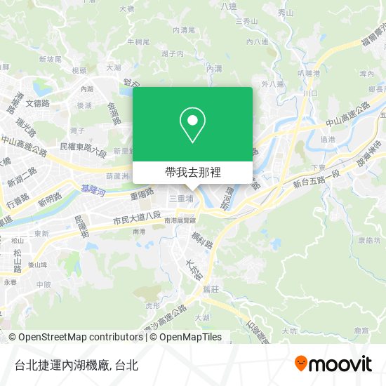 台北捷運內湖機廠地圖