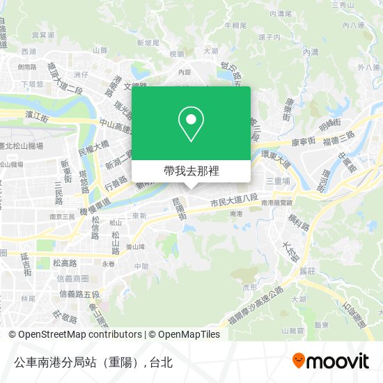 公車南港分局站（重陽）地圖