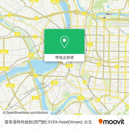 愛客發時尚旅館(西門館) ECFA Hotel(Ximen)地圖
