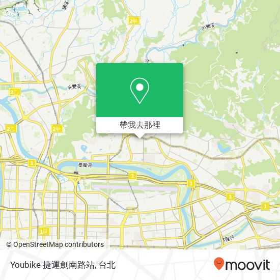 Youbike 捷運劍南路站地圖