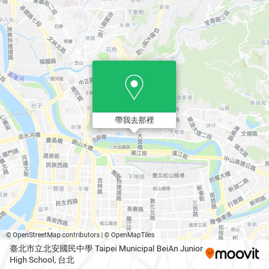臺北市立北安國民中學 Taipei Municipal BeiAn Junior High School地圖