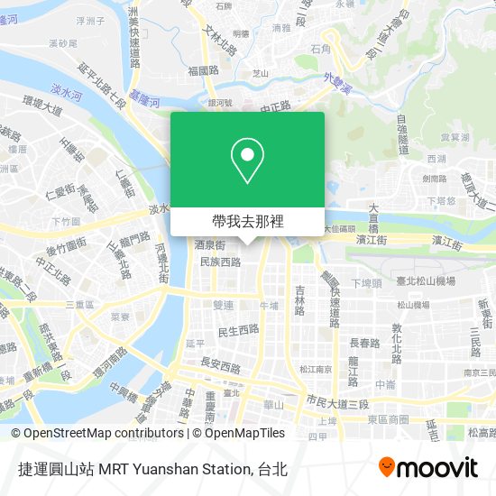 捷運圓山站 MRT Yuanshan Station地圖