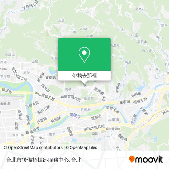 台北市後備指揮部服務中心地圖