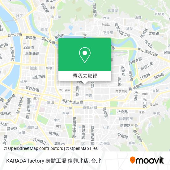 KARADA factory 身體工場 復興北店地圖