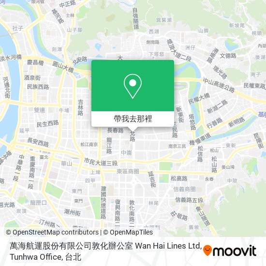 萬海航運股份有限公司敦化辦公室 Wan Hai Lines Ltd, Tunhwa Office地圖