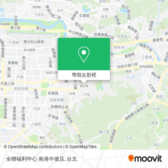 全聯福利中心 南港中坡店地圖