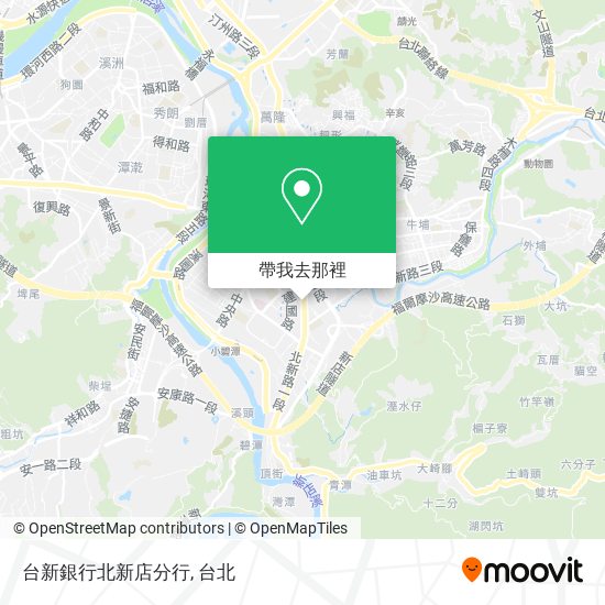 台新銀行北新店分行地圖
