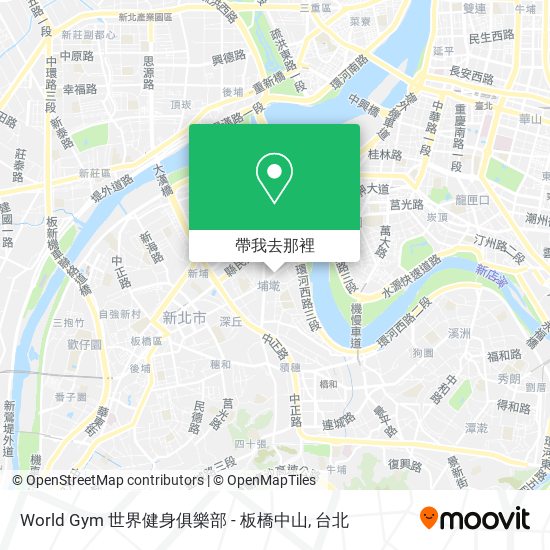 World Gym 世界健身俱樂部 - 板橋中山地圖