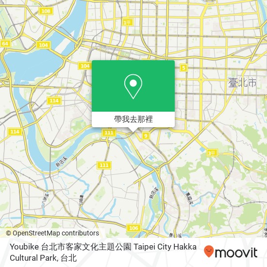Youbike  台北市客家文化主題公園 Taipei City Hakka Cultural Park地圖