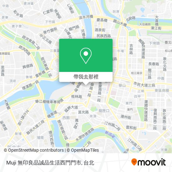 Muji 無印良品誠品生活西門門市地圖
