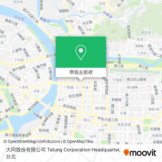 大同股份有限公司 Tatung Corporation Headquarter地圖