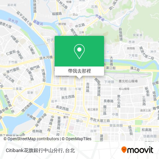 Citibank花旗銀行中山分行地圖