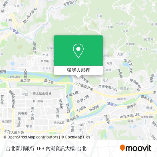 台北富邦銀行 TFB 內湖資訊大樓地圖