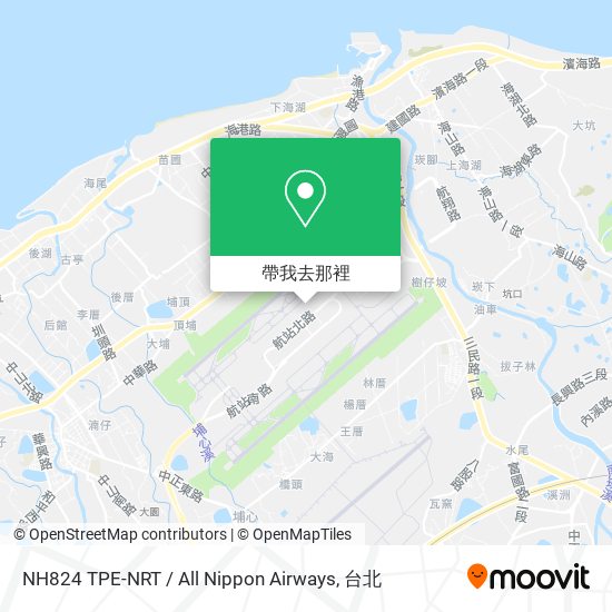 NH824 TPE-NRT / All Nippon Airways地圖