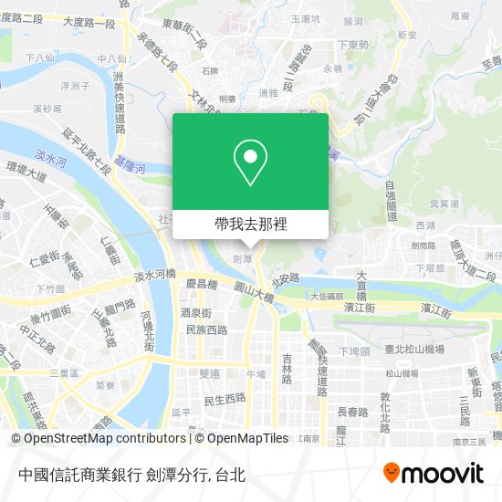 中國信託商業銀行 劍潭分行地圖