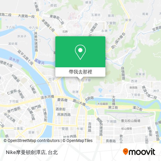 Nike摩曼頓劍潭店地圖