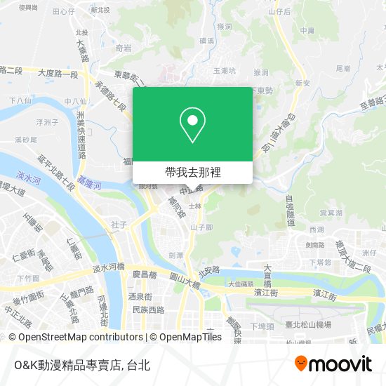 O&K動漫精品專賣店地圖